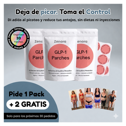 Parches GLP-1 para el control del apetito y el metabolismo.