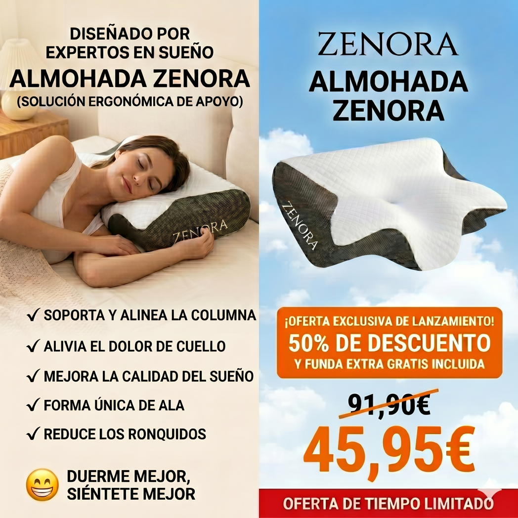 Zenora Almohada Cervical Mariposa + Funda de Almohada GRATIS