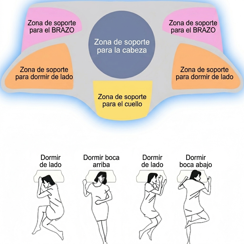 Zenora Almohada Cervical Mariposa + Funda de Almohada GRATIS